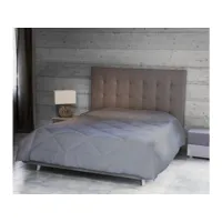 homemania courtepointe pearl - solid color, double, winter - for bed -gris en microfibre, 260 x 250 cm