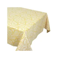nappe rectangle 150x300 cm jacquard coton spirale jaune citron